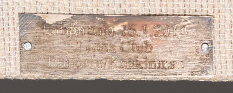 Riitta Kostamoinen, a tapestry signed RK and numbered 9 /50 for Helmi Vuorelma. Circa 100x150 cm.