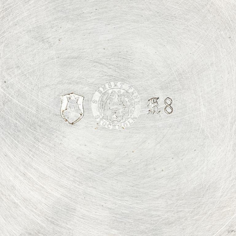 Nils Fougstedt, & Estrid Ericson, a pewter lidded bowl with an onyx finial, Svenskt Tenn, Stockholm 1936.