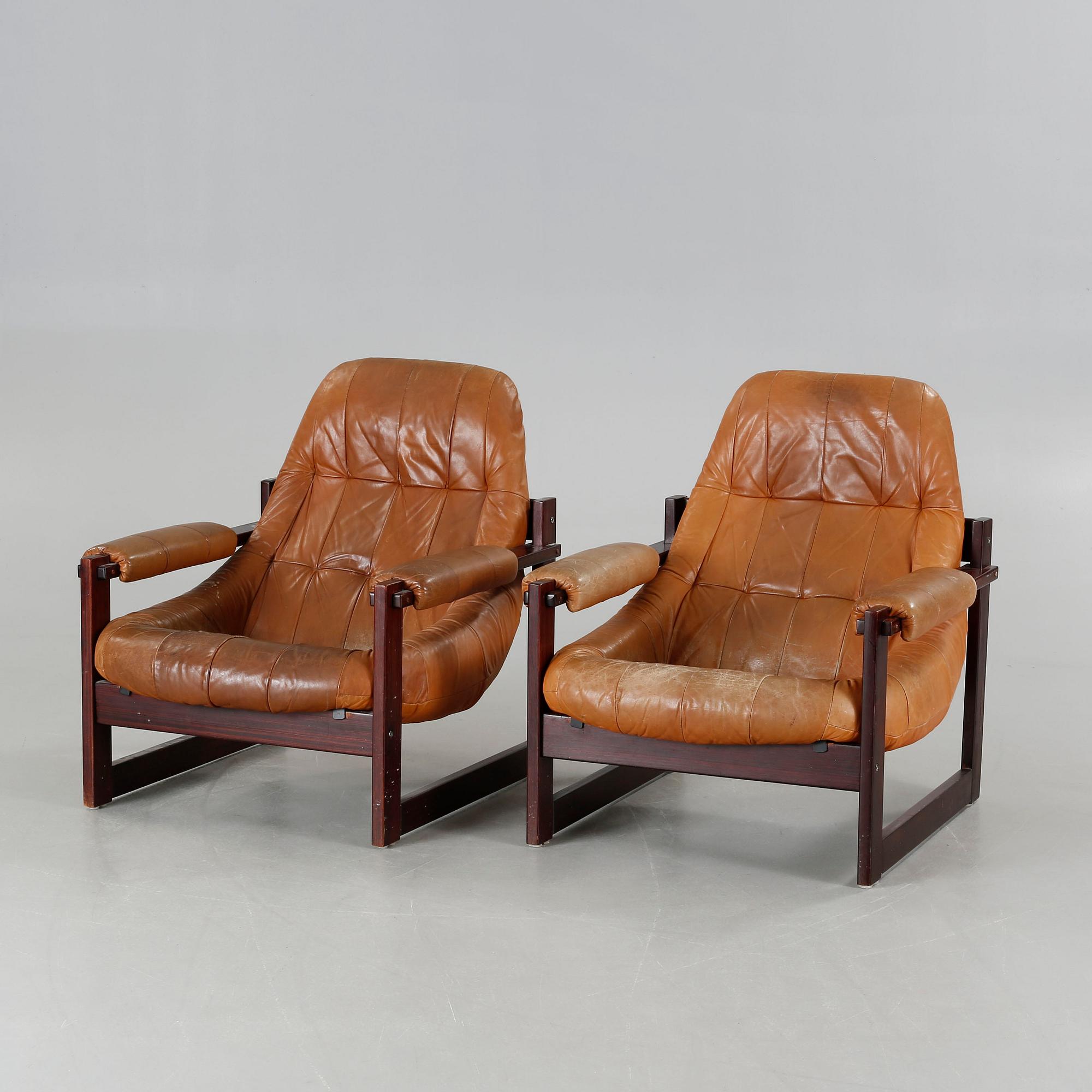 A pair of lounge chairs, 'MP 173', by Percival Lafer, MP Lafer, Brazil, purchased 1976.