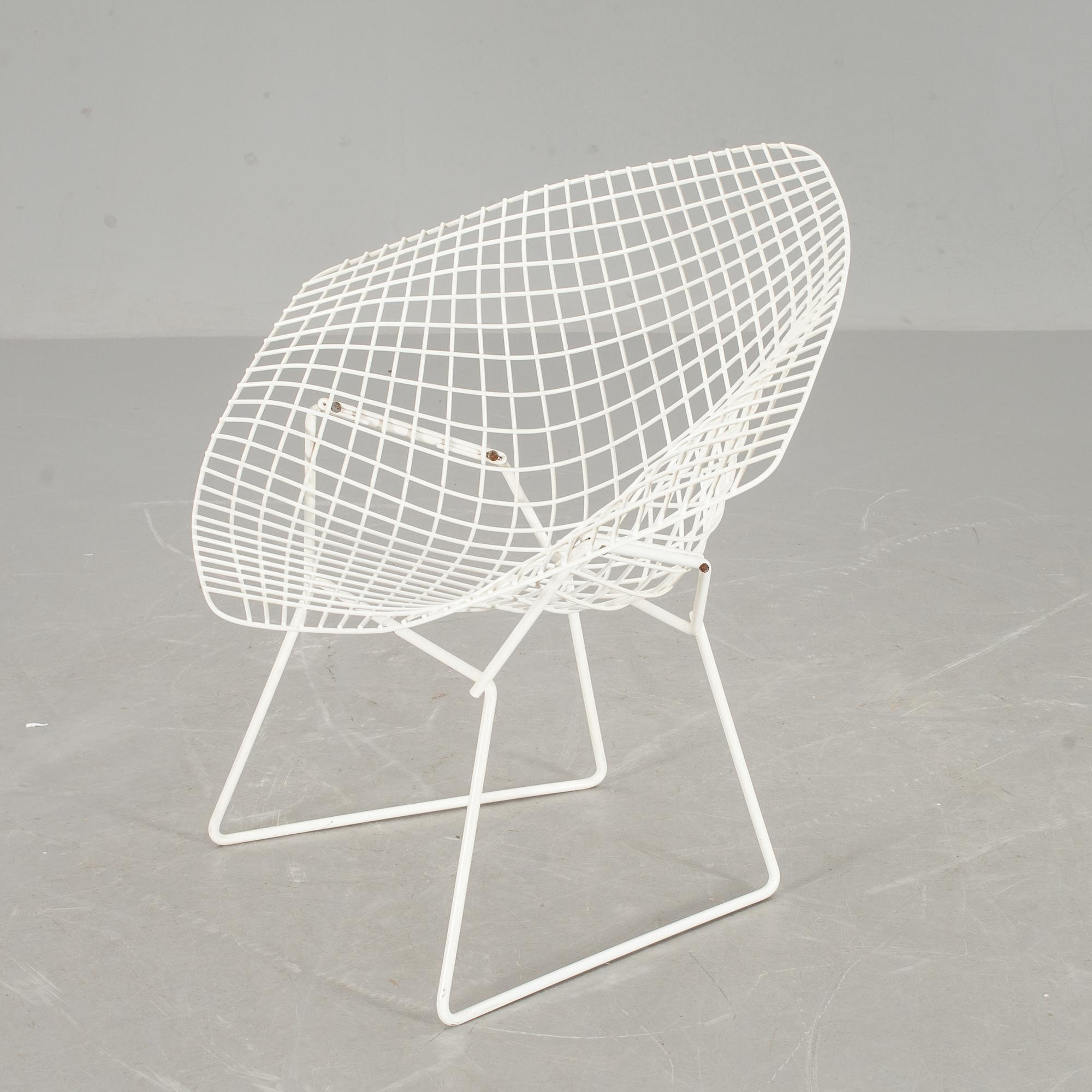 FÅTÖLJ, "Diamond chair", Harry Bertoia, Knoll, etikettmärkt.