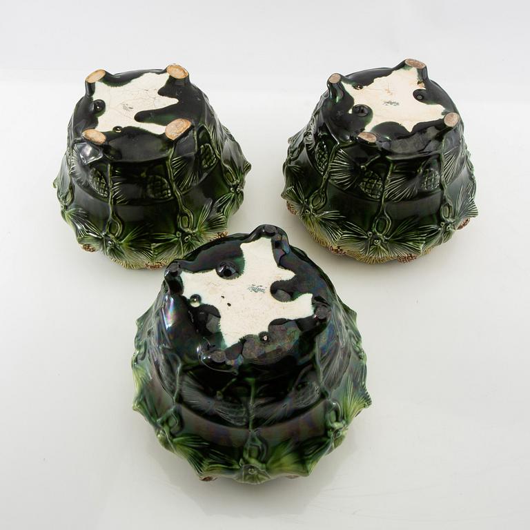 Outer covers 3 pcs Jugend, Rörstrand early 20th century stoneware.