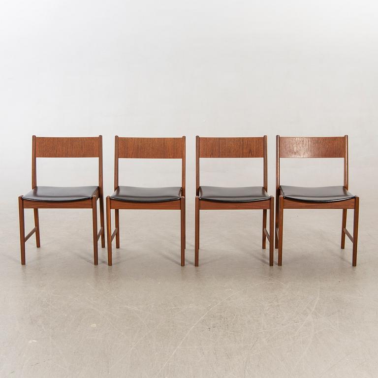 Chairs, 4 pcs, Denmark, 1950s-60s.