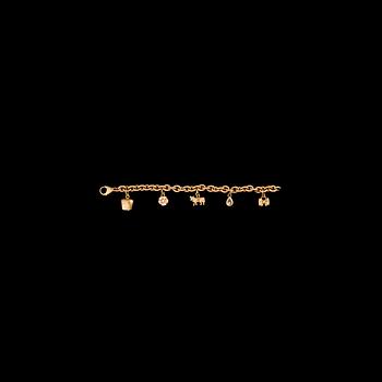 474. A BRACELET, 18K gold, diamonds. Chopard. Weight c. 65 g.