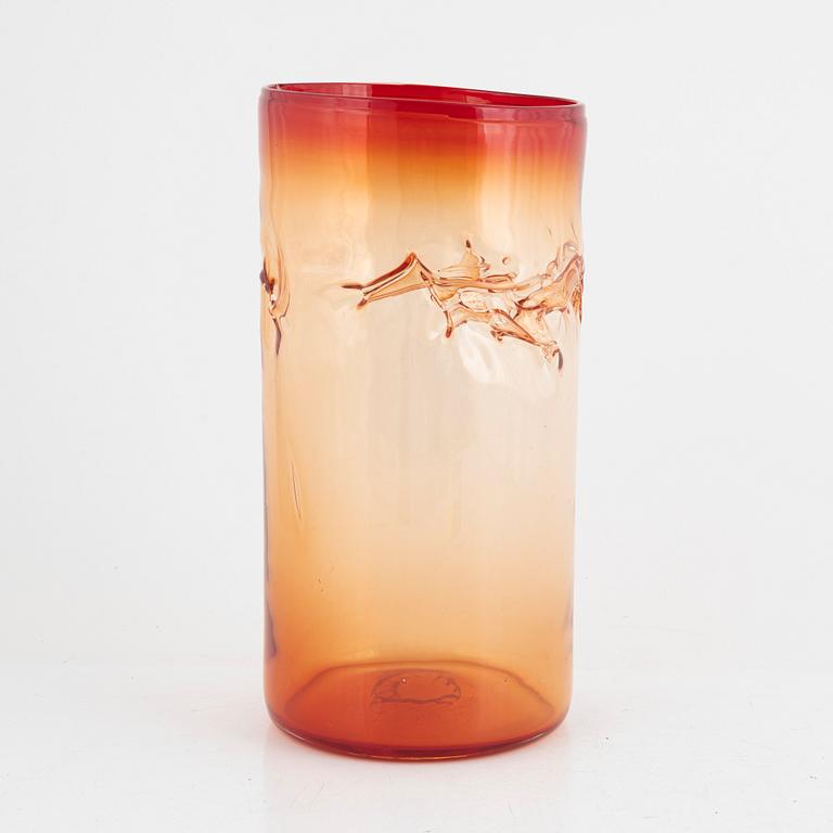 Ulla Forsell, a unique glass vase, executed in her own studio, Stockholm 2008.