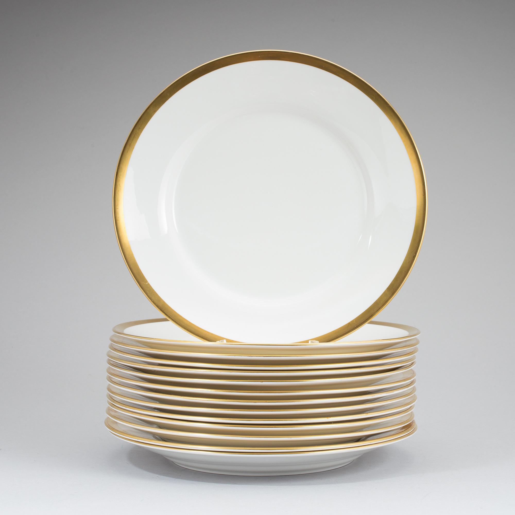 KARIN BJÖRQUIST, plates (14), bone china, "Nobel", Rörstrand.