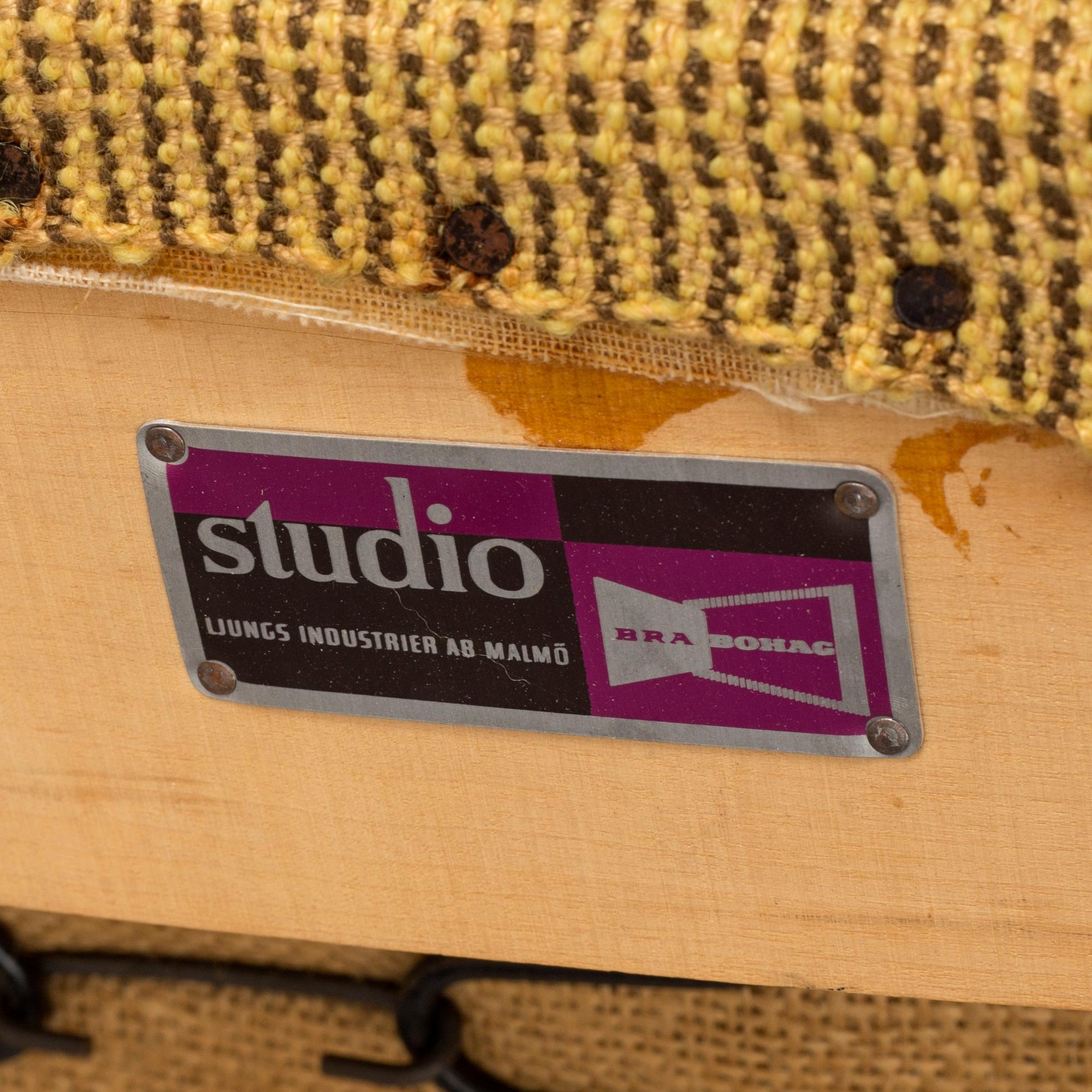 ALF SVENSSON, fåtölj, "Teve", Ljungs Industrier, Bra Bohag, 1950-tal.