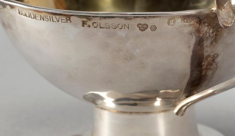 PUNCHKOPPAR, 17 st, silver, bla C G Hallberg, omkr 1900-talets mitt. Totalvikt ca 667 gram.