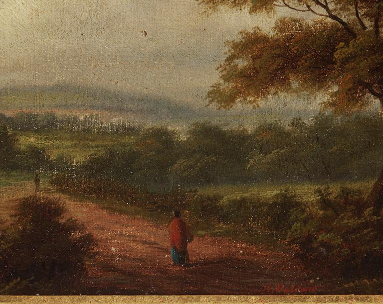 Unknown artist, oil on canvas, signed H Baldwin.