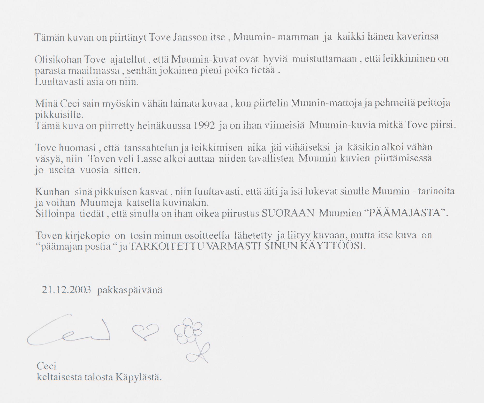 Tove Jansson, Muminmotiv.