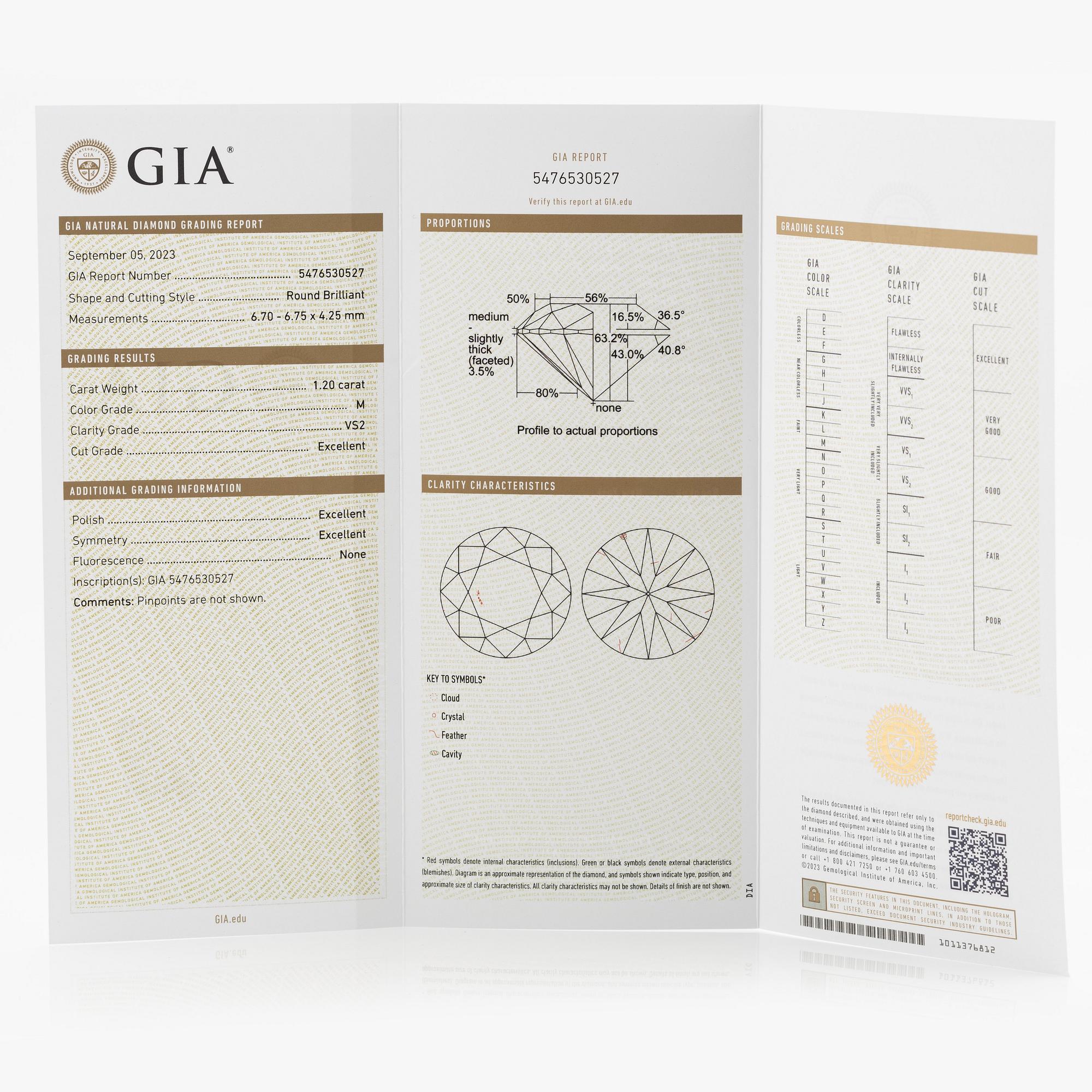 A pair of 18K gold earrings with round brilliant-cut diamonds.