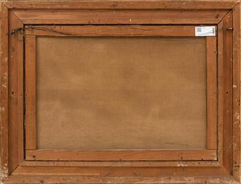 Winter scene with windmills.