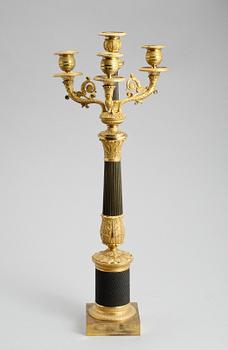 KANDELABER, brons, empire, 1800-talets första hälft.