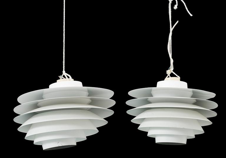 TAKLAMPOR, ett par, metall, "Verona" design Sven Middelboe.