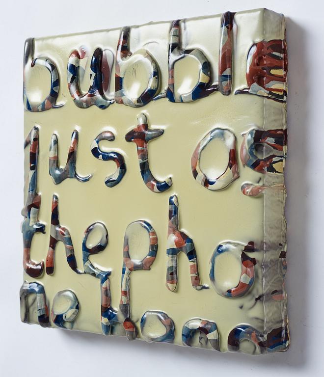 Maria Chevska, blandteknik med kaolin, signerad och daterad 2002 a tergo.