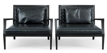 112. A PAIR OF ARMCHAIRS.