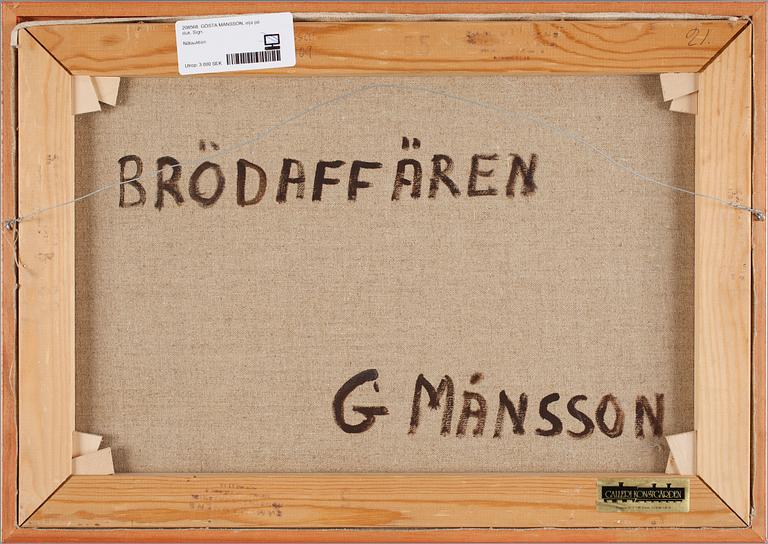 GÖSTA MÅNSSON, olja på duk. Sign.