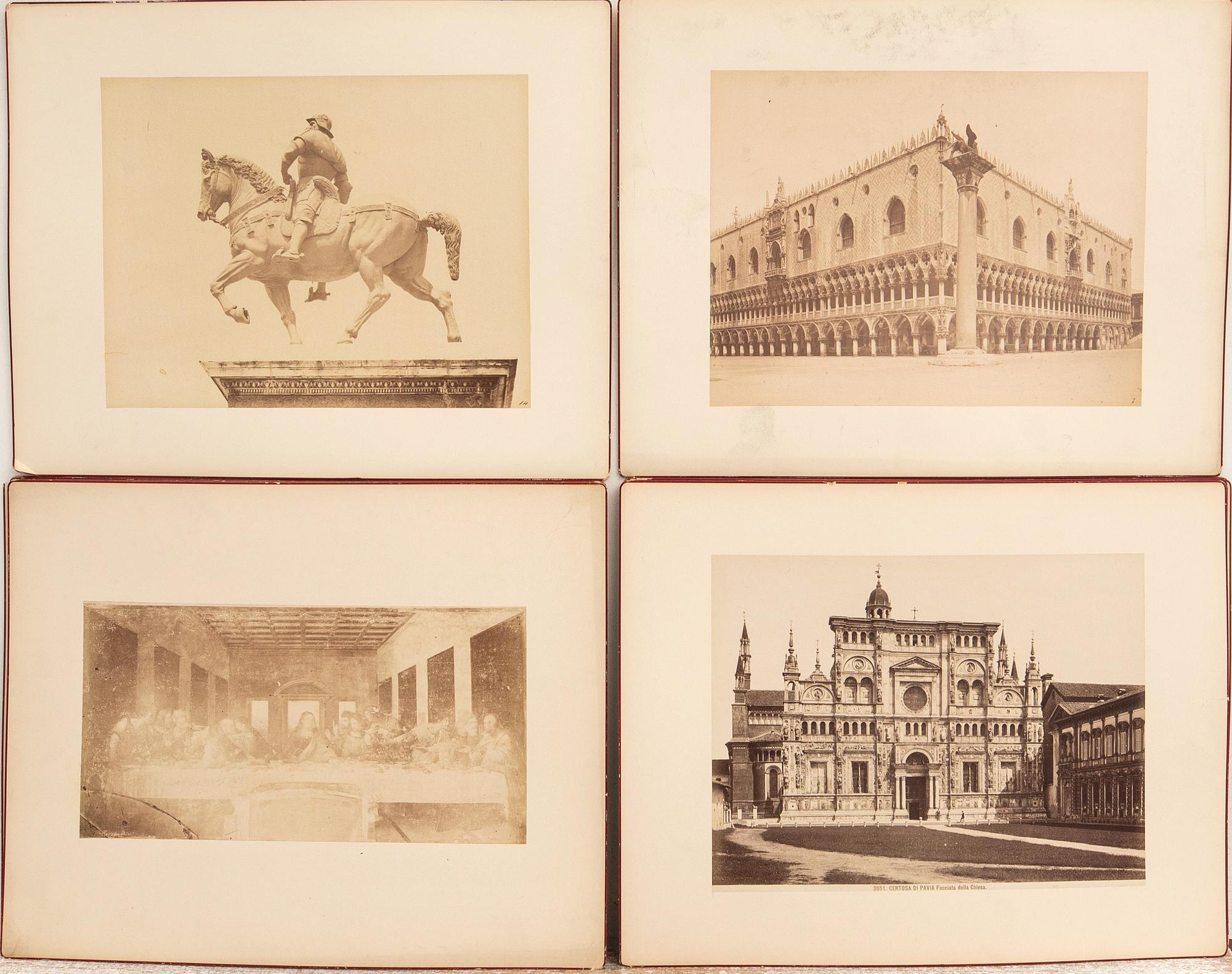 Fotografier 28 st sent 1800-tal Italien.