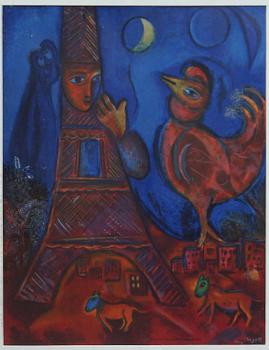 MARC CHAGALL, efter, färglitografi.