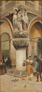 Frans Wilhelm Odelmark, At the Palazzo Ducale, Venice.