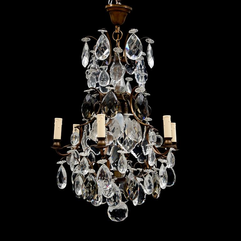 LJUSKRONA, barockstil, 1900-talets andra hälft. Höjd 84 cm.