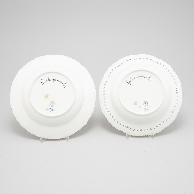 Two 'Flora Danica' plates, Royal Copenhagen, Denmark.
