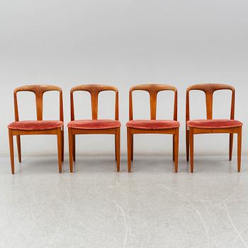 a set of four 1960's teak chairs 'Juliane' by Johannes Andersen, from Vamo Denmark.