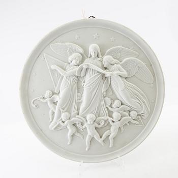 Väggreliefer 2 st Bing & Grøndahl och Torvaldsen museum Danmark 1900-talets början.