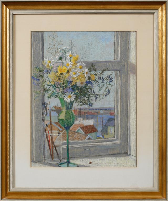 CARIN AX, pastell, signerad.