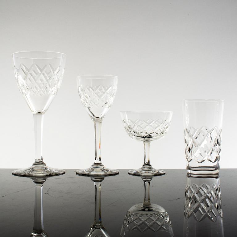 GLASSERVIS, 39 delar, glas, "Bror", Kosta.