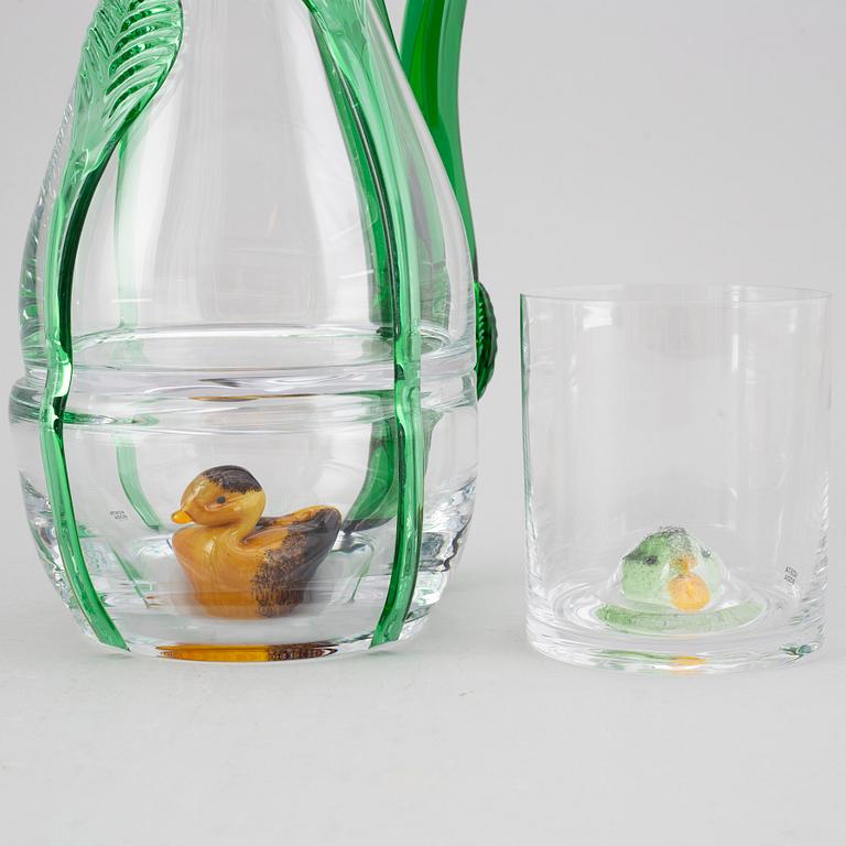 ERNST BILLGREN, kanna samt glas, Kosta Boda,
