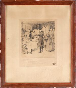 CARL LARSSON, etsning, 1886.