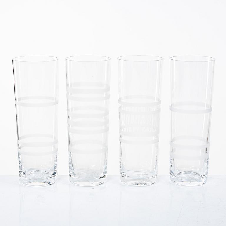 Ingegerd Råman, eight 'Slowfox' champagne glasses, Orrefors.