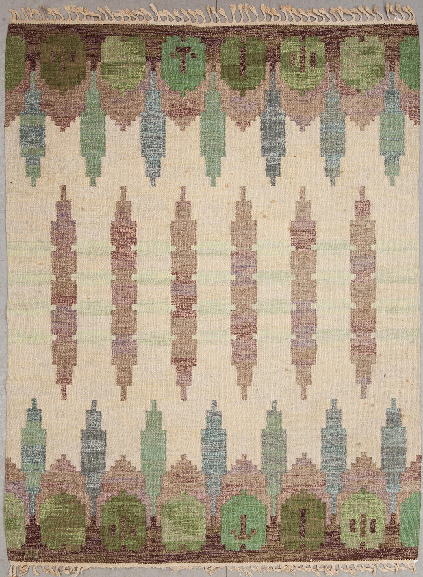 MATTA, rölakan, "Hallandsåsen", monogramsignerad JJ, (Judith Johansson). Ca 241 x 151 cm.