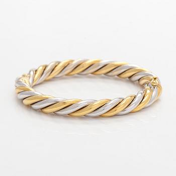 An 18K gold/white gold bracelet, Switzerland.