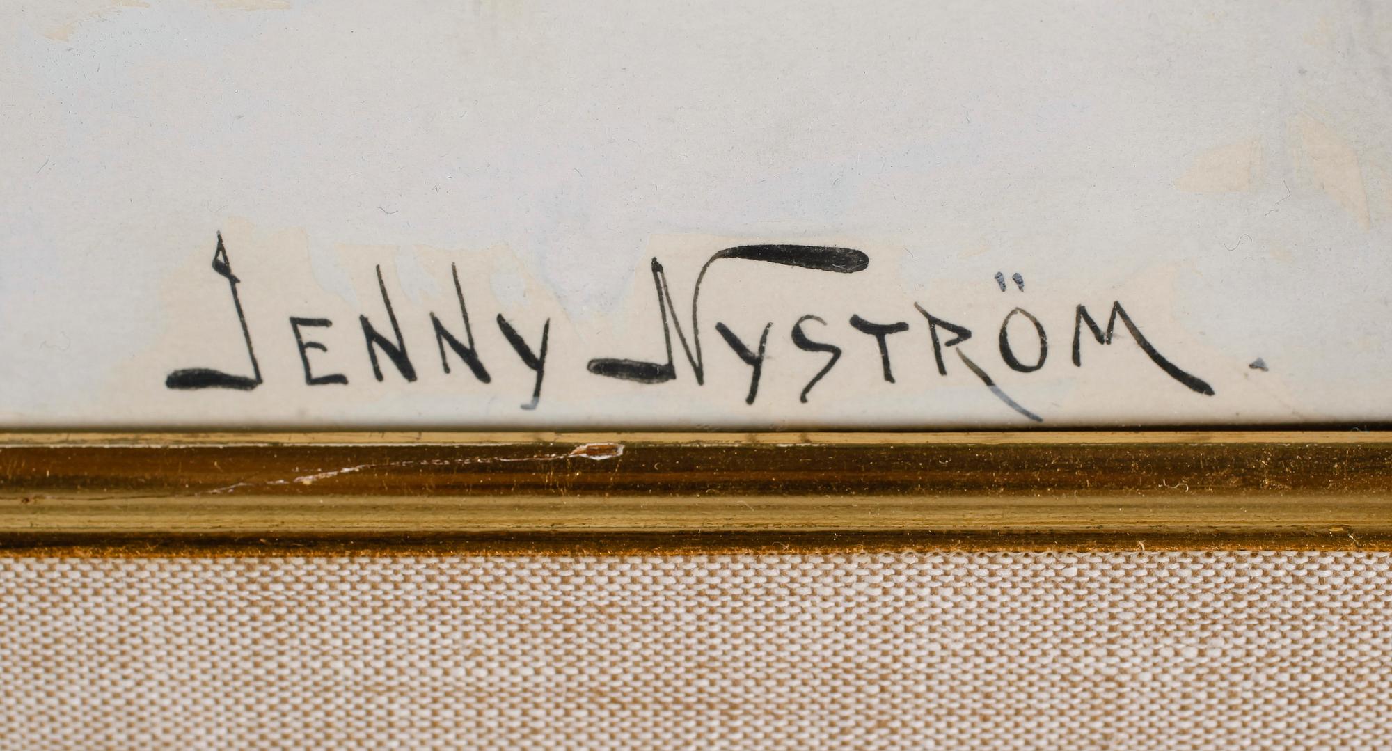 JENNY NYSTRÖM, akvarell, signerad.