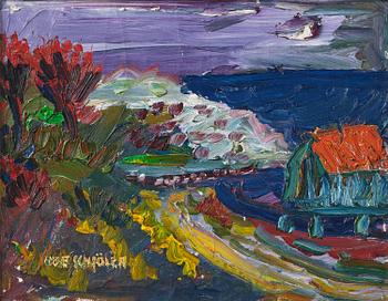 787. Inge Schiöler, Autumn landscape by the sea.