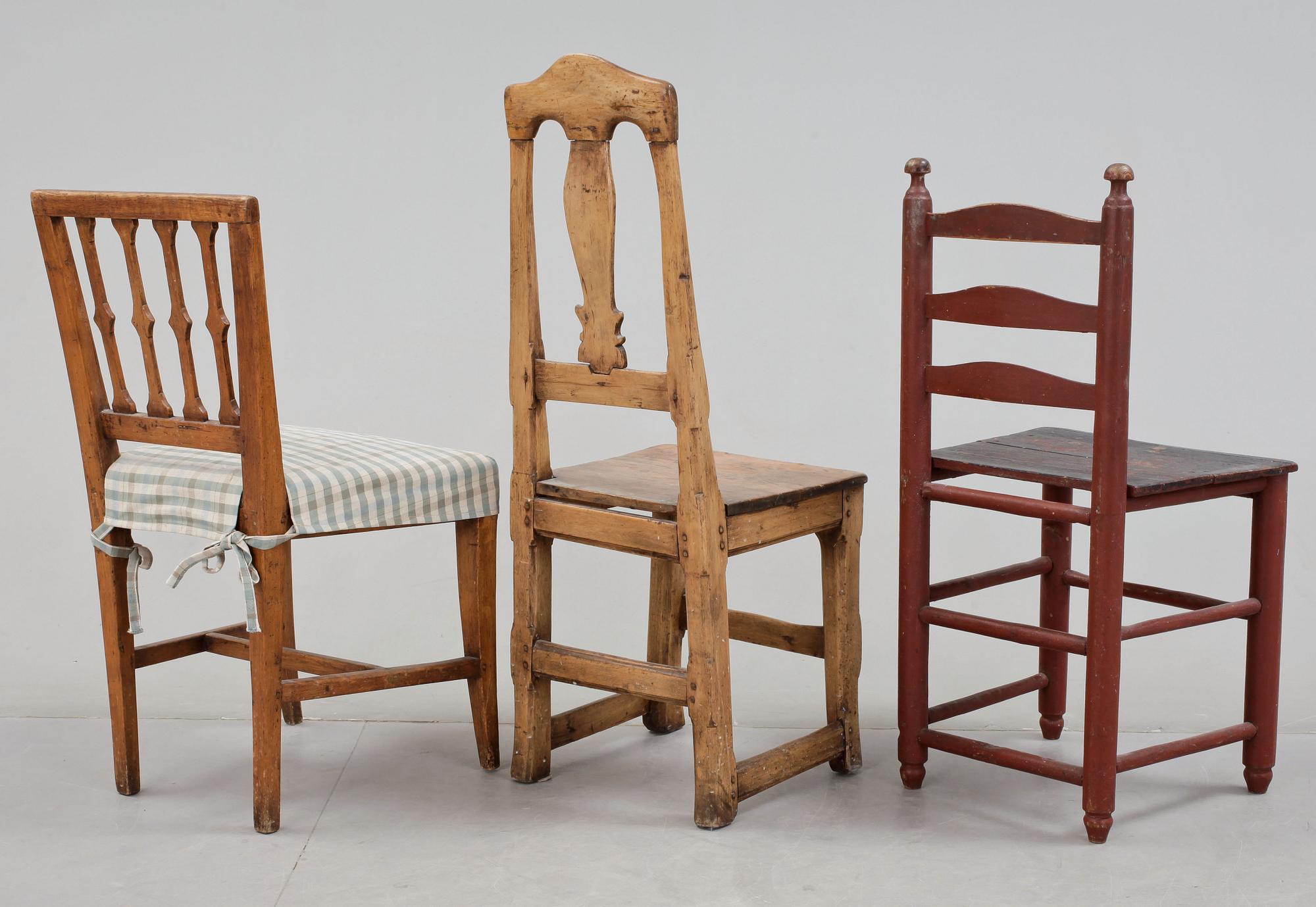 STOLAR, 3st, provinsarbeten. Gustaviansk, rokoko och barock, 1700-tal.