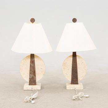 Table lamps, a pair, USA, late 20th century.