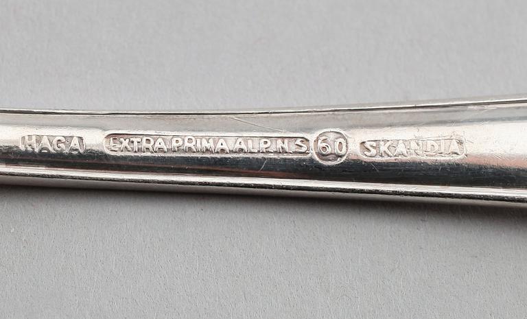 BESTICK, 149 delar, nysilver, modell Haga.