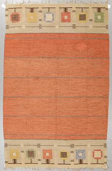 A carpet, flat weave, ca 249,5 x 154,5-160 cm, Sweden around the 1920s-1930s.