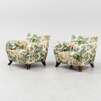A pair of Swedish Modern armchairs, 1930's/40's.