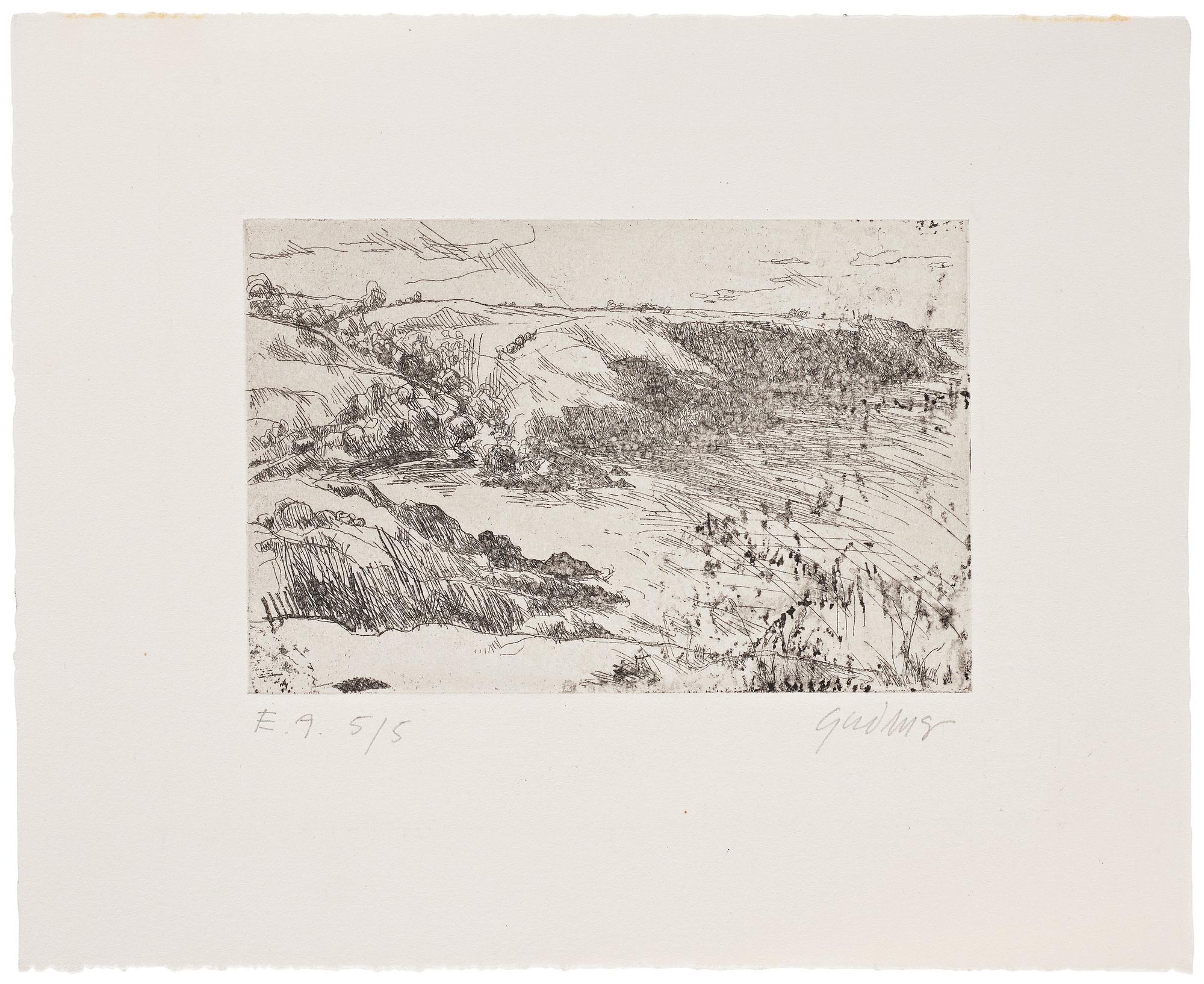 Gudmar Olovson, etching. Signed Gudmar and numbered EA 5/5 in pencil.