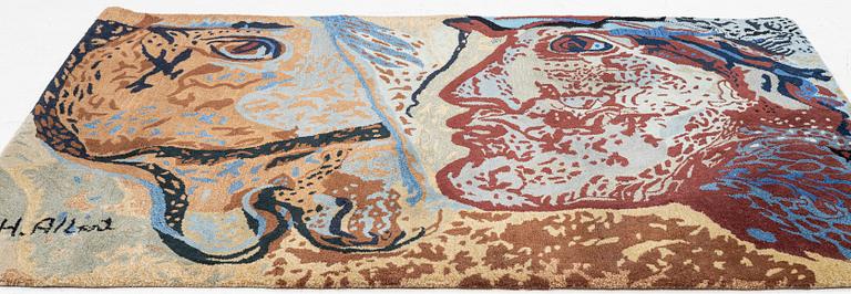 Henrik Allert, a rug/wall hanging, tufted, c. 135 x 195 cm.