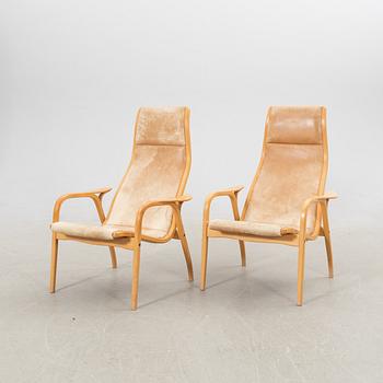 Yngve Ekström, Armchairs 1 pair, "Lamino" for Swedese, late 20th century.
