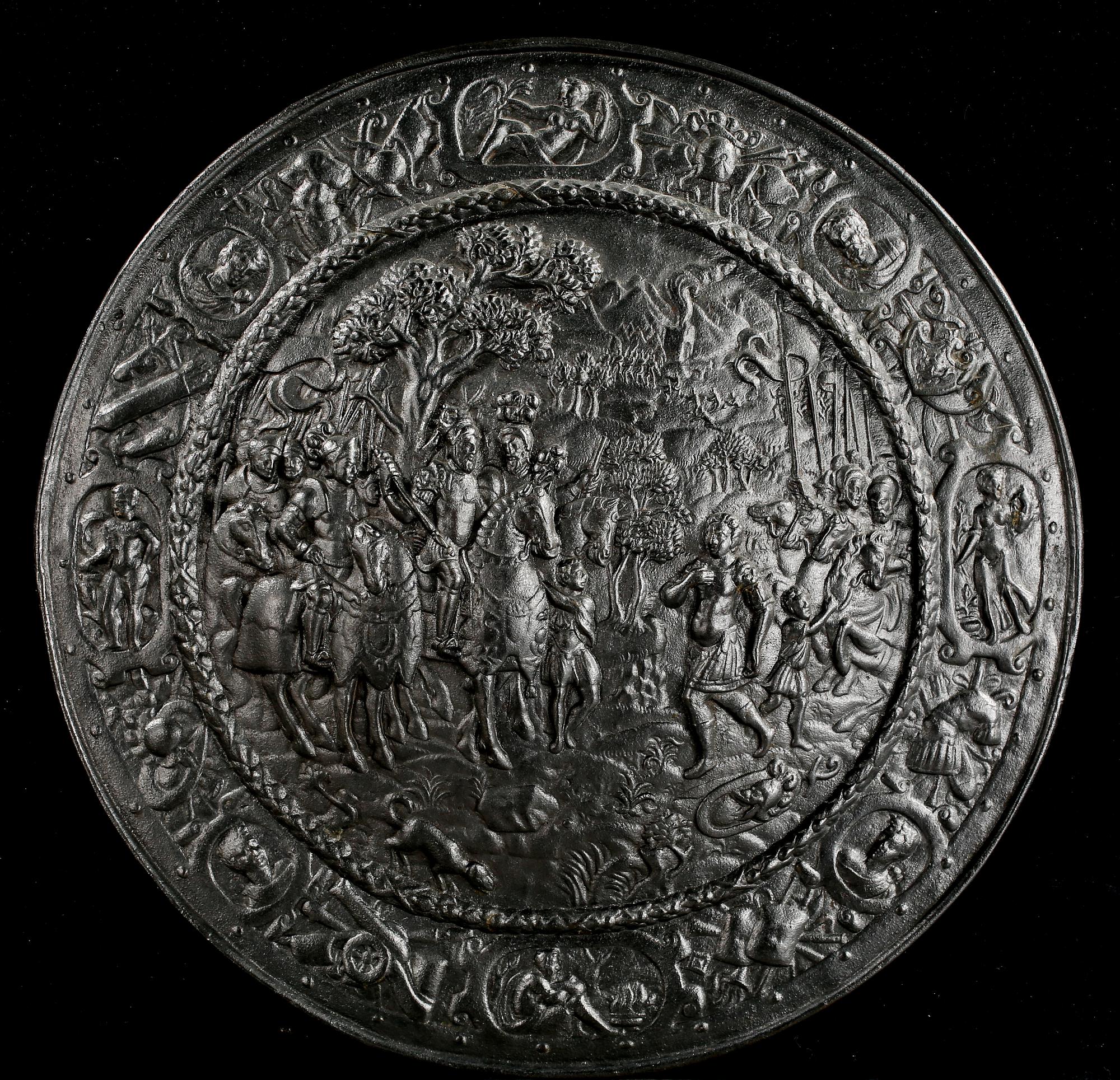 VÄGGRELIEF, gjutjärn, 1900-tal.