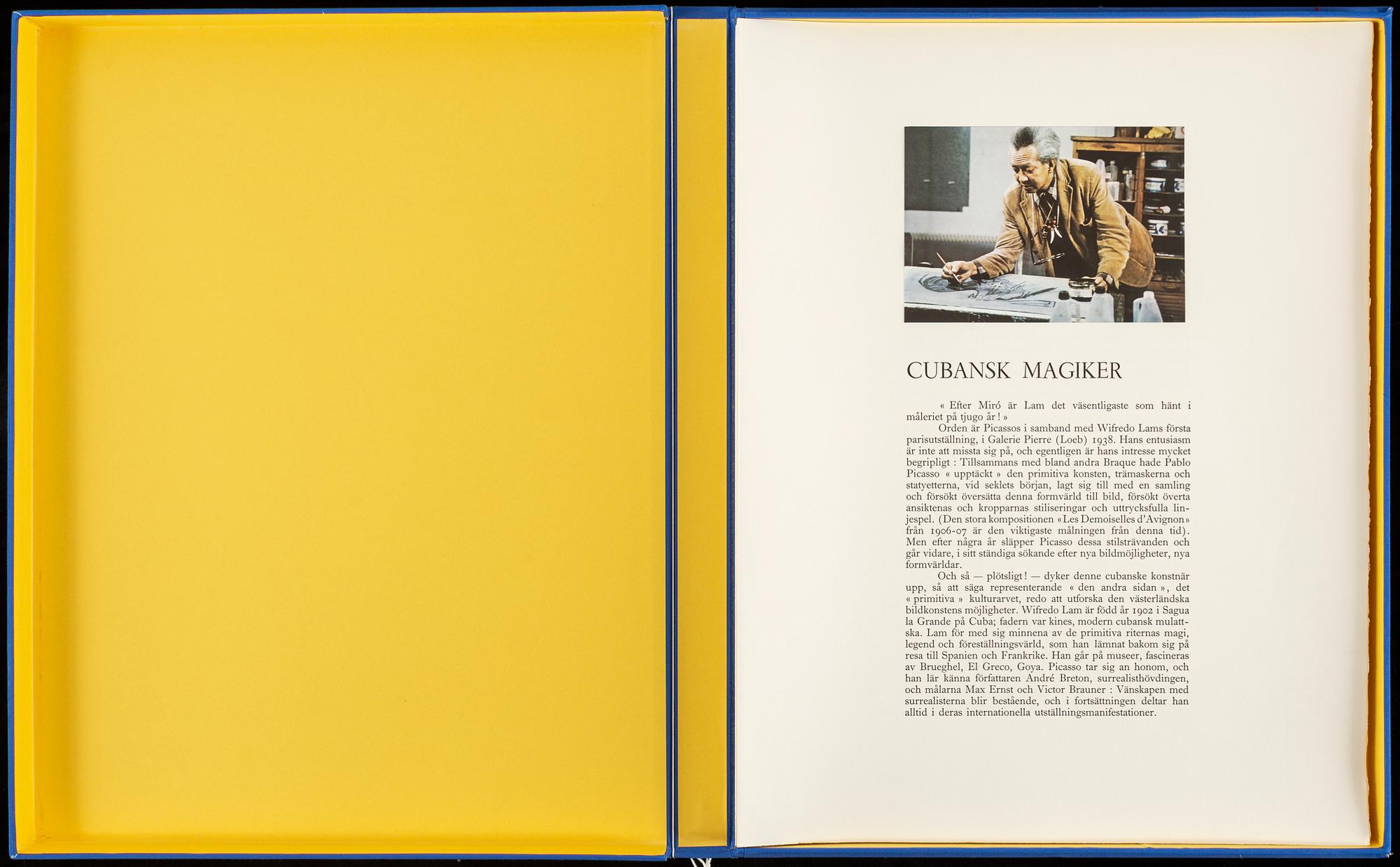 WIFREDO LAM, PORTFOLIO with 10 lithographs in colour, signed 123/262.