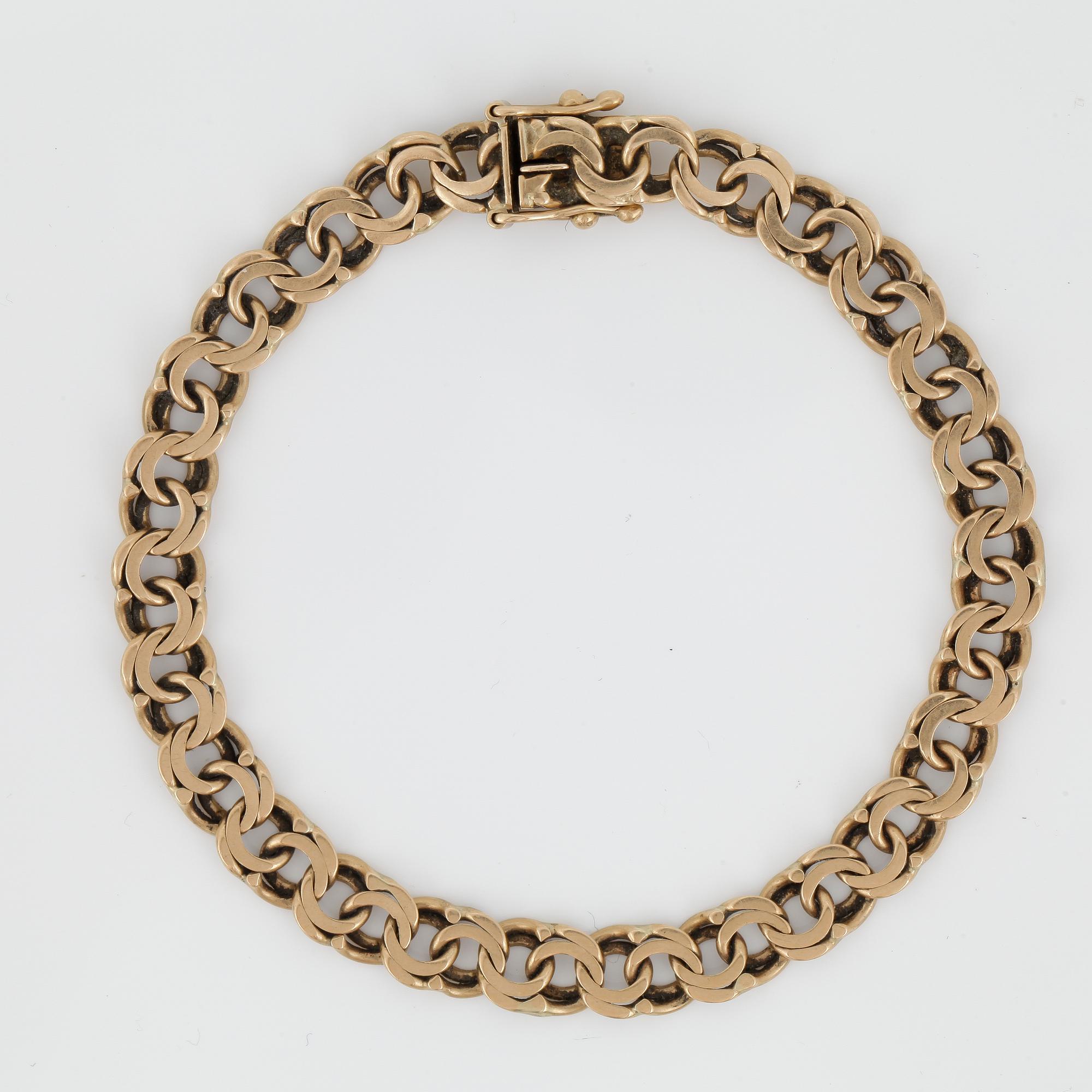 ARMBAND, guld 18k, SG, Stockholm 1961. Vikt ca 17 gram.