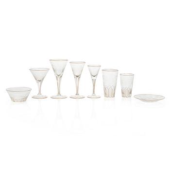 A 95-piece Moser 'Maharani' crystal glass set, 1930s-40s.