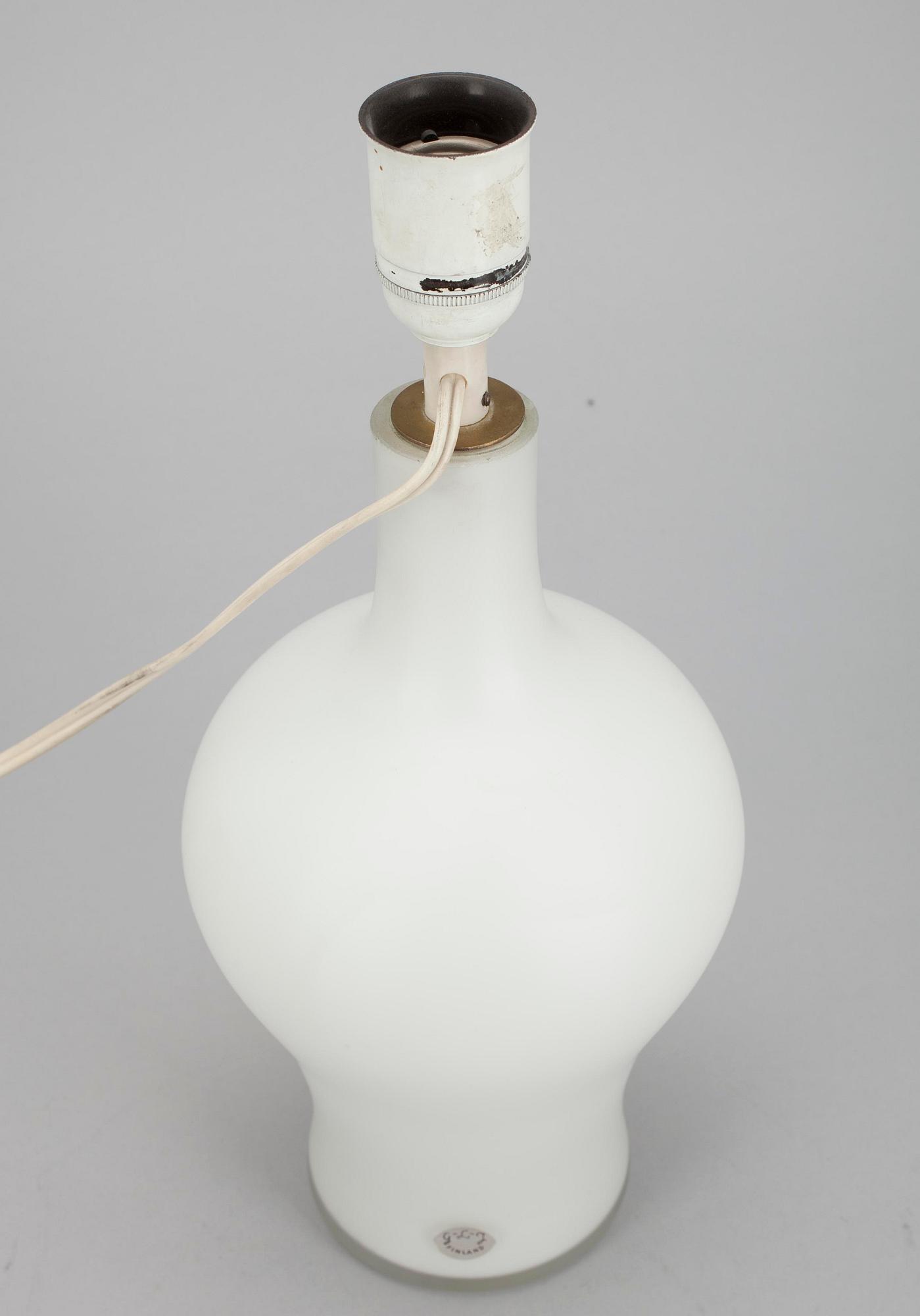 BORDSLAMPA, glas, design, Greta Lisa Jäderholm-Snellman, Iittala 1900-talets mitt.