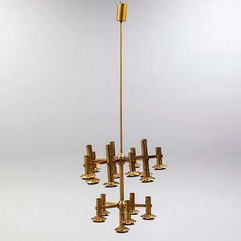 A brass ceiling light by Holger Johansson, Westal.